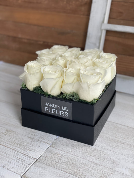 White Rose Bloom Box